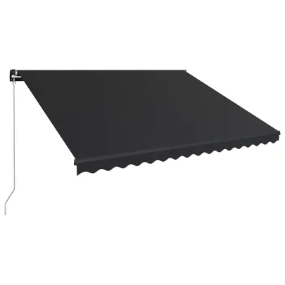 Copertină Retractabilă cu LED Solar - 450x300 cm - Antracit