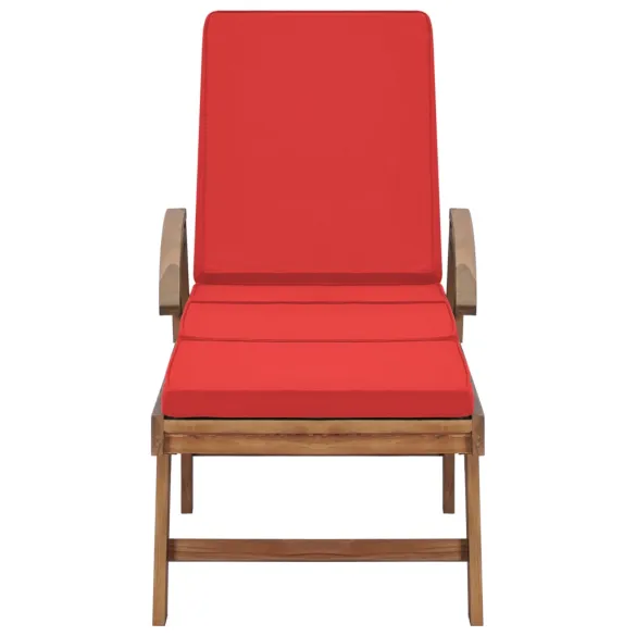 Șezlonguri Grădină 2 buc - Lemn Tec Roșu - Livrare Gratuită