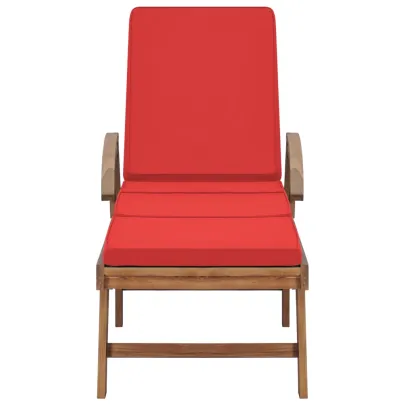 Șezlonguri Grădină 2 buc - Lemn Tec Roșu - Livrare Gratuită