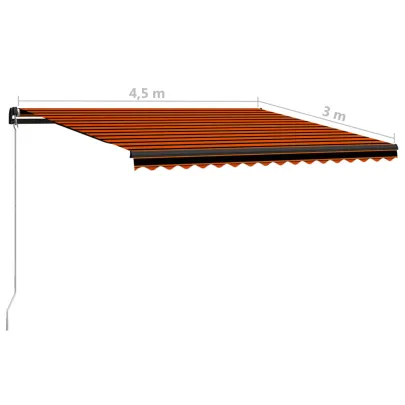 Copertină Retractabilă Manual 450x300 cm - Umbră și Protecție