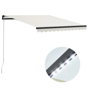 Copertină retractabilă cu LED solar - 300x250 cm | Livrare gratuită