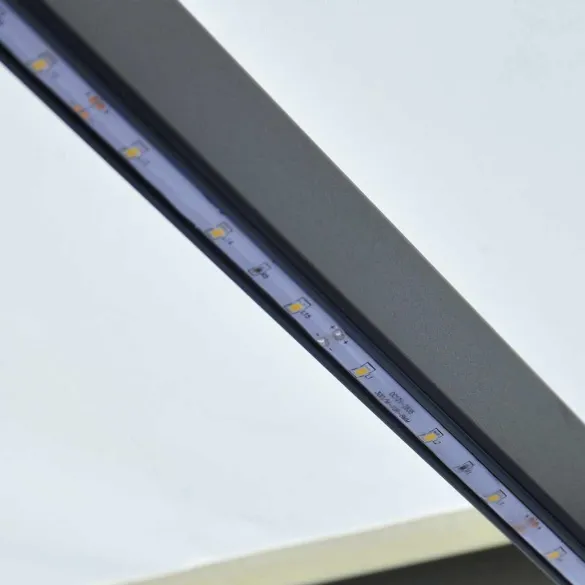 Copertină retractabilă cu LED solar - 300x250 cm | Livrare gratuită