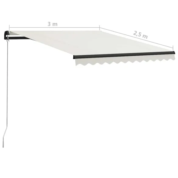 Copertină retractabilă cu LED solar - 300x250 cm | Livrare gratuită