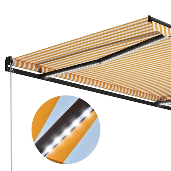 Copertină Retractabilă cu LED Solar - 300x250cm | Livrare Gratuită