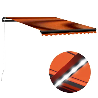 Copertină Retractabilă Manual LED 300x250 cm | Livrare Gratuită