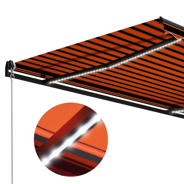 Copertină Retractabilă Manual LED 300x250 cm | Livrare Gratuită