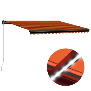 Copertină retractabilă manual cu LED 450x300 cm - Livrare gratuită