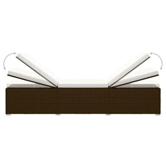 Set Șezlonguri Grădină cu Masă - Poliratan Maro