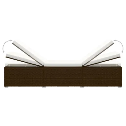 Set Șezlonguri Grădină cu Masă - Poliratan Maro