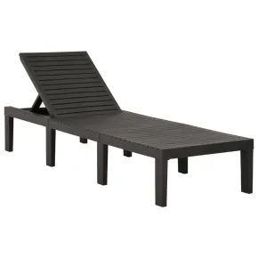 Șezlong Antracit Plastic - Comandă cu Livrare Gratuită