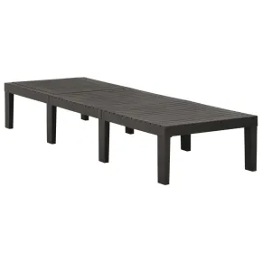 Șezlong Antracit Plastic - Comandă cu Livrare Gratuită 2