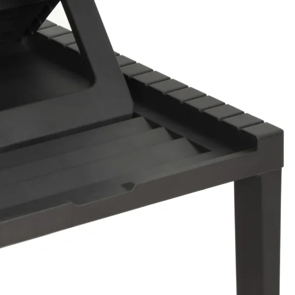 Șezlong Antracit Plastic - Comandă cu Livrare Gratuită