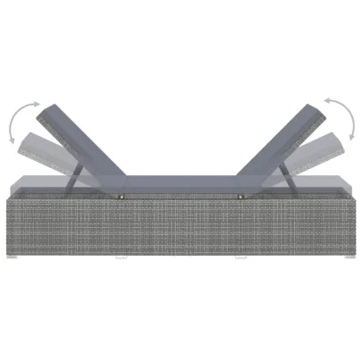 Set Șezlonguri Grădină cu Masă Poliratan - Livrare Gratuită