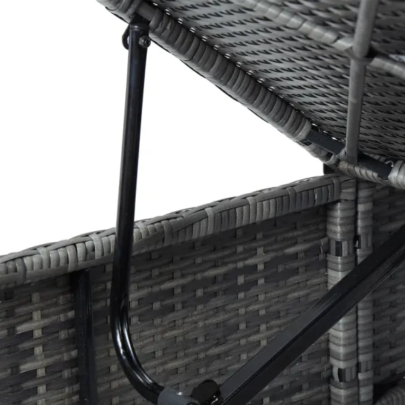 Set Șezlonguri Grădină cu Masă Poliratan - Livrare Gratuită