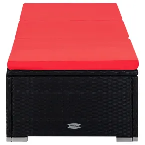 Set Șezlonguri cu Masă Ratan Negru - Livrare Gratuită 2