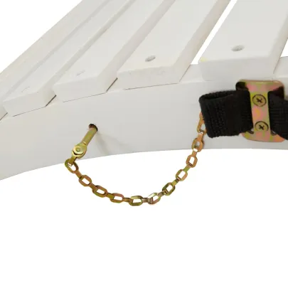 Șezlonguri Lemn Acacia - 2 bucăți - Alb - Livrare Gratuită