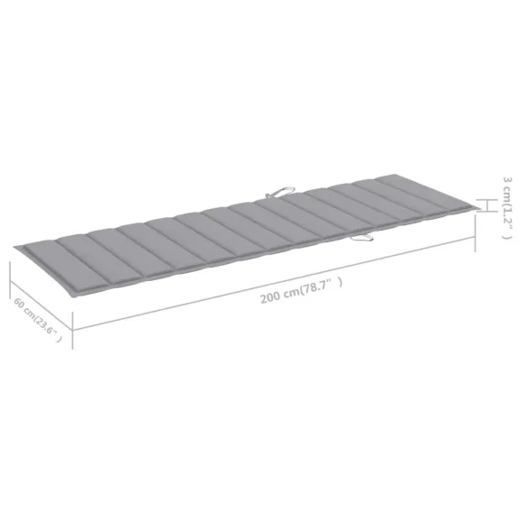 Șezlong Acacia cu Pernă - Livrare Gratuită în 7-9 Zile Șezlong Acacia cu Pernă - Livrare Gratuită în 7-9 Zile