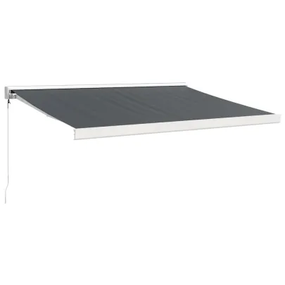 Copertină Retractabilă Antracit 3,5x2,5m - Aluminiu și Textil