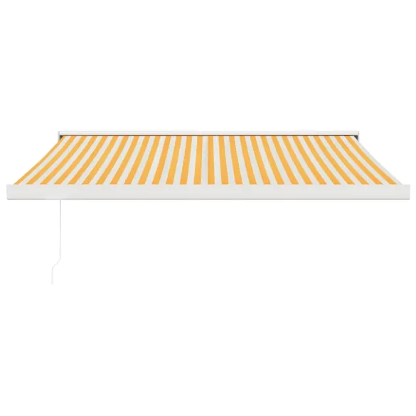 Copertină Retractabilă 3,5x2,5m Galben-Alb - Livrare Gratuită