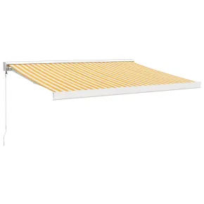 Copertină retractabilă 3x2,5m galben/alb - Livrare gratuită 2