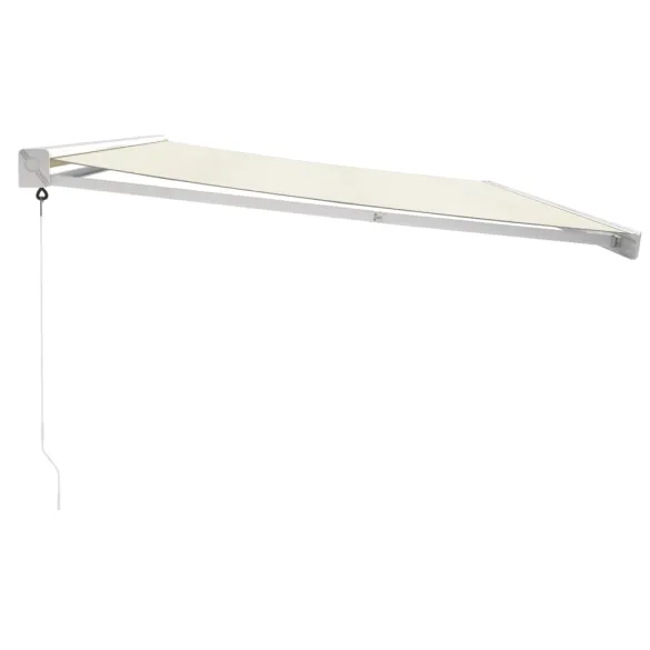 Copertină retractabilă 5x3m crem - Umbră caldă pentru terasă