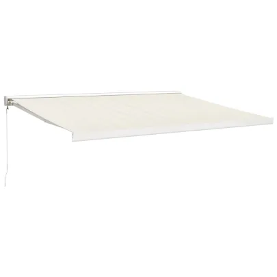 Copertină Retractabilă Crem 4x3m - Aluminiu și Textil
