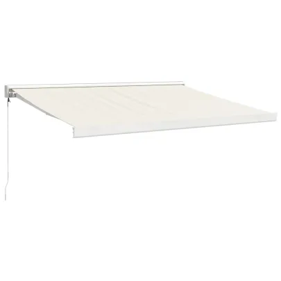 Copertină Retractabilă Crem 3,5x2,5 m - Aluminiu și Textil