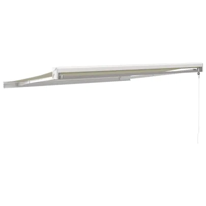 Copertină Retractabilă Crem 3,5x2,5 m - Aluminiu și Textil