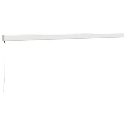 Copertină Retractabilă 5x3m - Albastru/Alb - Textil/Aluminiu