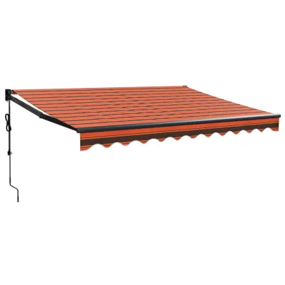 Copertină Automată Retractabilă 3.5x2.5m - Portocaliu/Maro