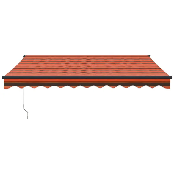 Copertină Automată Retractabilă 3.5x2.5m - Portocaliu/Maro
