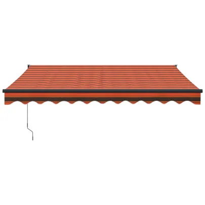 Copertină Automată Retractabilă 3.5x2.5m - Portocaliu/Maro