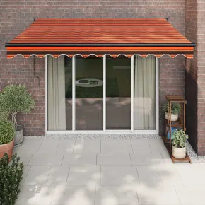 Copertină Automată Retractabilă 3x2,5m - Portocaliu/Maro