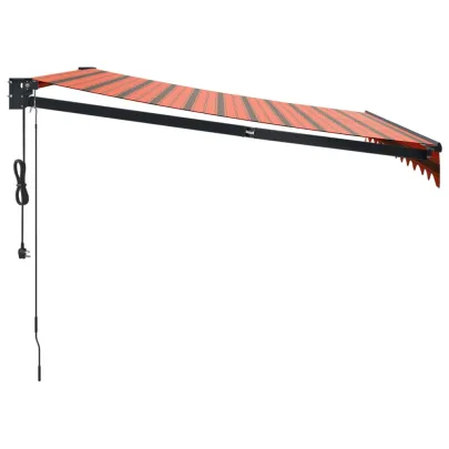 Copertină Automată Retractabilă 3x2,5m - Portocaliu/Maro
