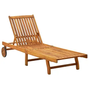 Șezlong Acacia cu Pernă Reglabil - Livrare Gratuită 2