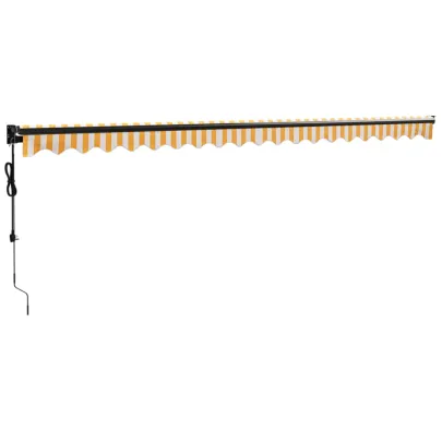 Copertină Automată Retractabilă 5x3m - Galben/Alb | Livrare Gratuită