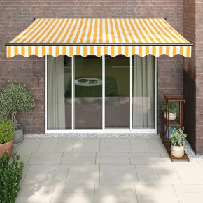 Copertină Automată Retractabilă - Galben/Alb 3,5x2,5m
