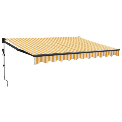 Copertină Automată Retractabilă - Galben/Alb 3,5x2,5m
