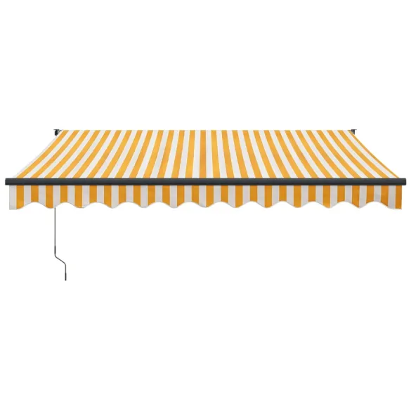 Copertină Automată Retractabilă - Galben/Alb 3,5x2,5m