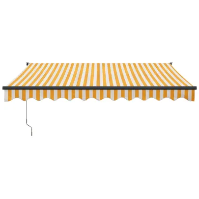 Copertină Automată Retractabilă - Galben/Alb 3,5x2,5m