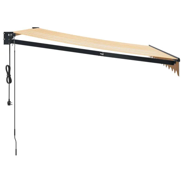 Copertină Automată Retractabilă - Galben/Alb 3,5x2,5m