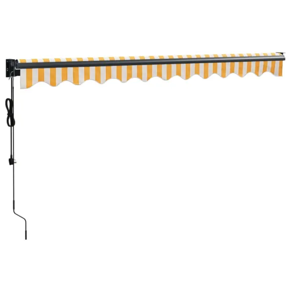 Copertină Automată Retractabilă - Galben/Alb 3,5x2,5m
