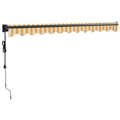 Copertină Automată Retractabilă - Galben/Alb 3,5x2,5m