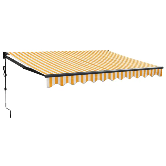 Copertină Automată Retractabilă 3x2,5m - Galben/Alb