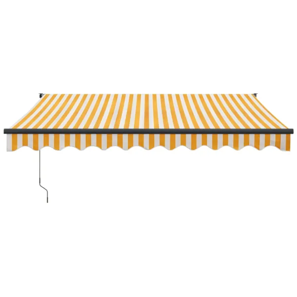 Copertină Automată Retractabilă 3x2,5m - Galben/Alb