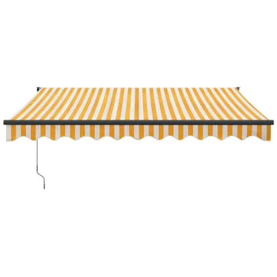 Copertină Automată Retractabilă 3x2,5m - Galben/Alb