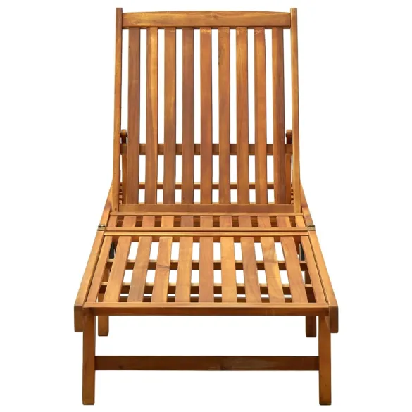 Șezlong Lemn Acacia Reglabil cu Masă - Livrare Gratuită Șezlong Lemn Acacia Reglabil cu Masă - Livrare Gratuită