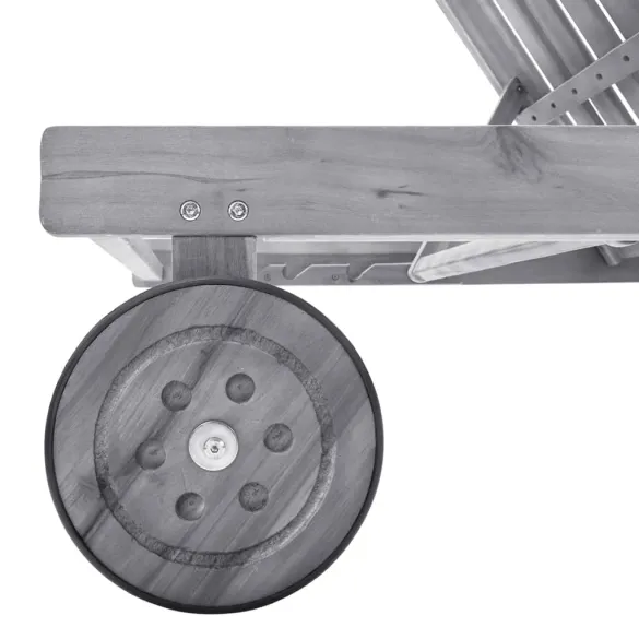 Șezlong Garden cu Pernă - Lemn Acacia | Livrare Gratuită