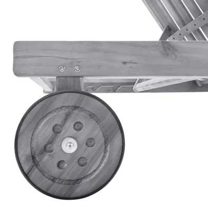 Șezlong Garden cu Pernă - Lemn Acacia | Livrare Gratuită