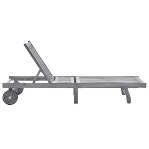 Șezlong Grădină Lemn Acacia cu Pernă - Livrare Gratuită 2